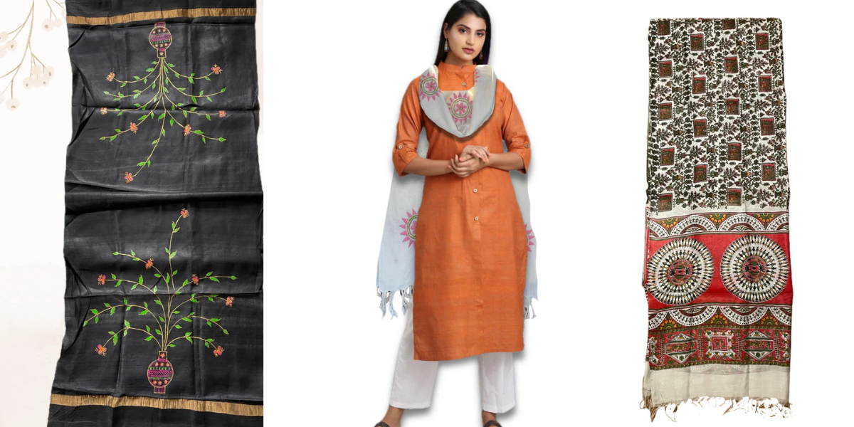 khadi cotton stole