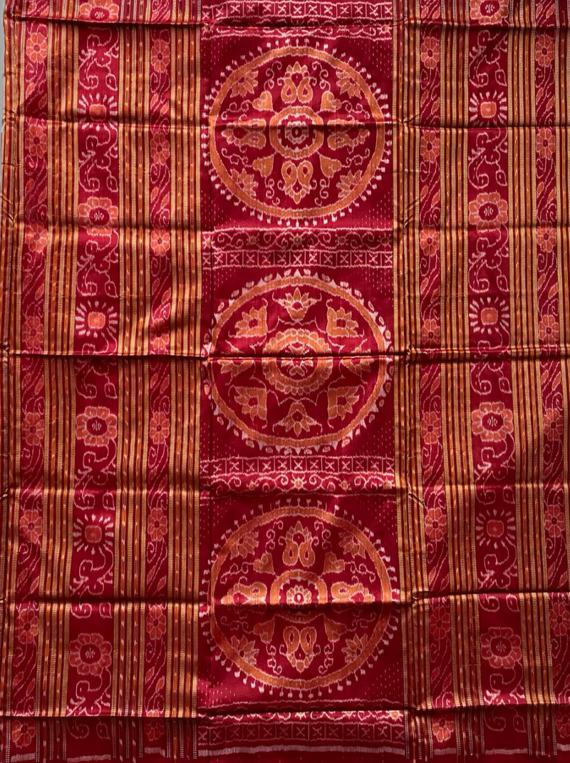Handwoven Sambalpuri Pasapalli silk saree Handwoven Sambalpuri Pasapalli silk saree