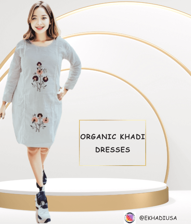 Eco-Chic Women’s Fashion Dress – Handcrafted by Khadi | E-Khadi