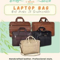 Professional & Sustainable – Leather Laptop Bags | E-Khadi