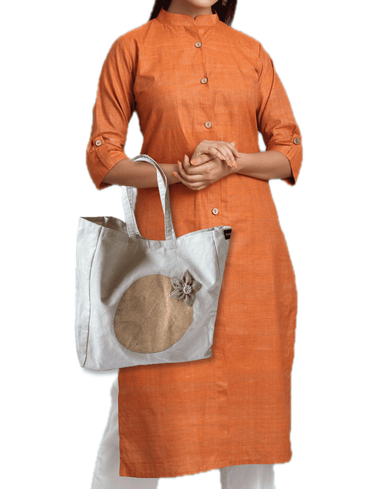 Khadi Cotton Women's Tote Bag – Sustainable, Stylish, and Handcrafted