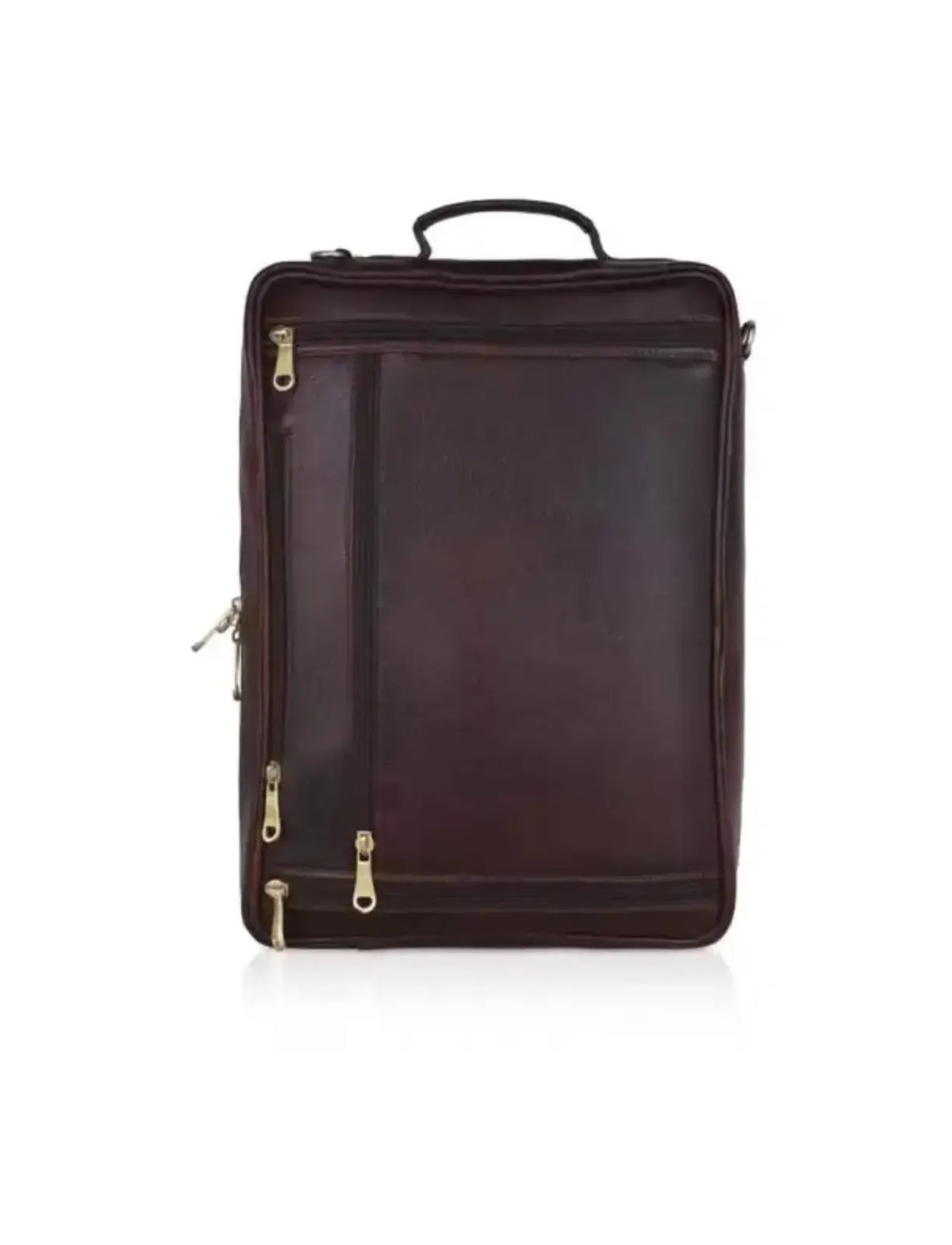 Brown Leather Office-cum-Laptop Bag