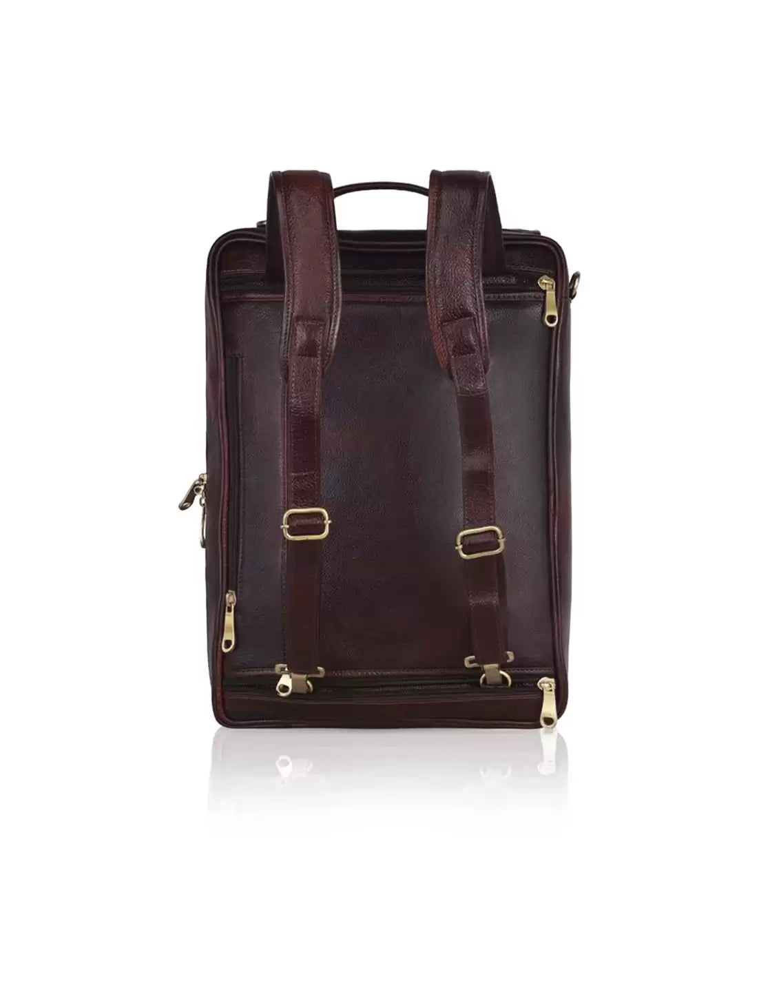 Back pack office-cum laptop leather bag - 5 style carry