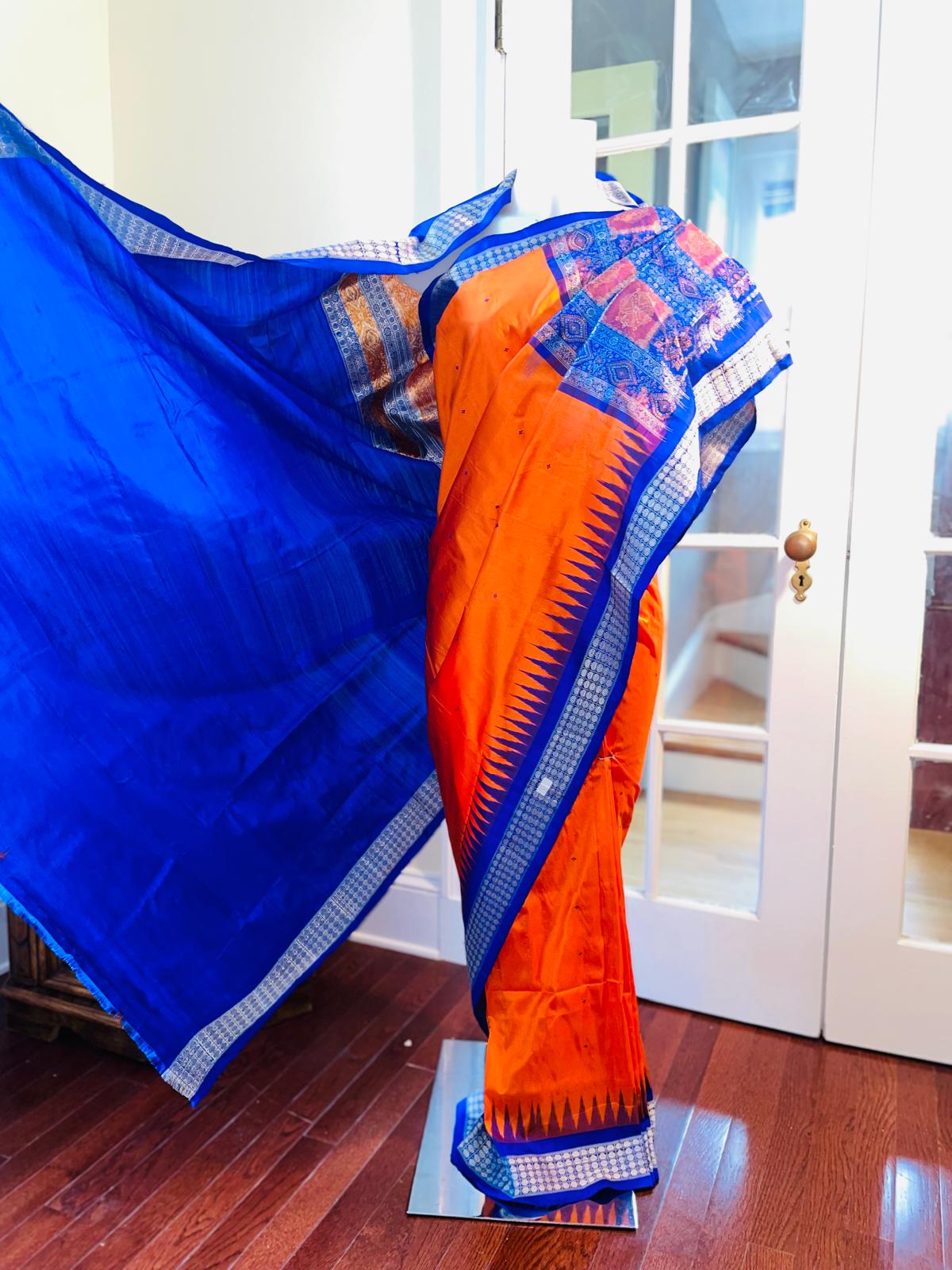 Berhampuri Bomkai Silk Saree