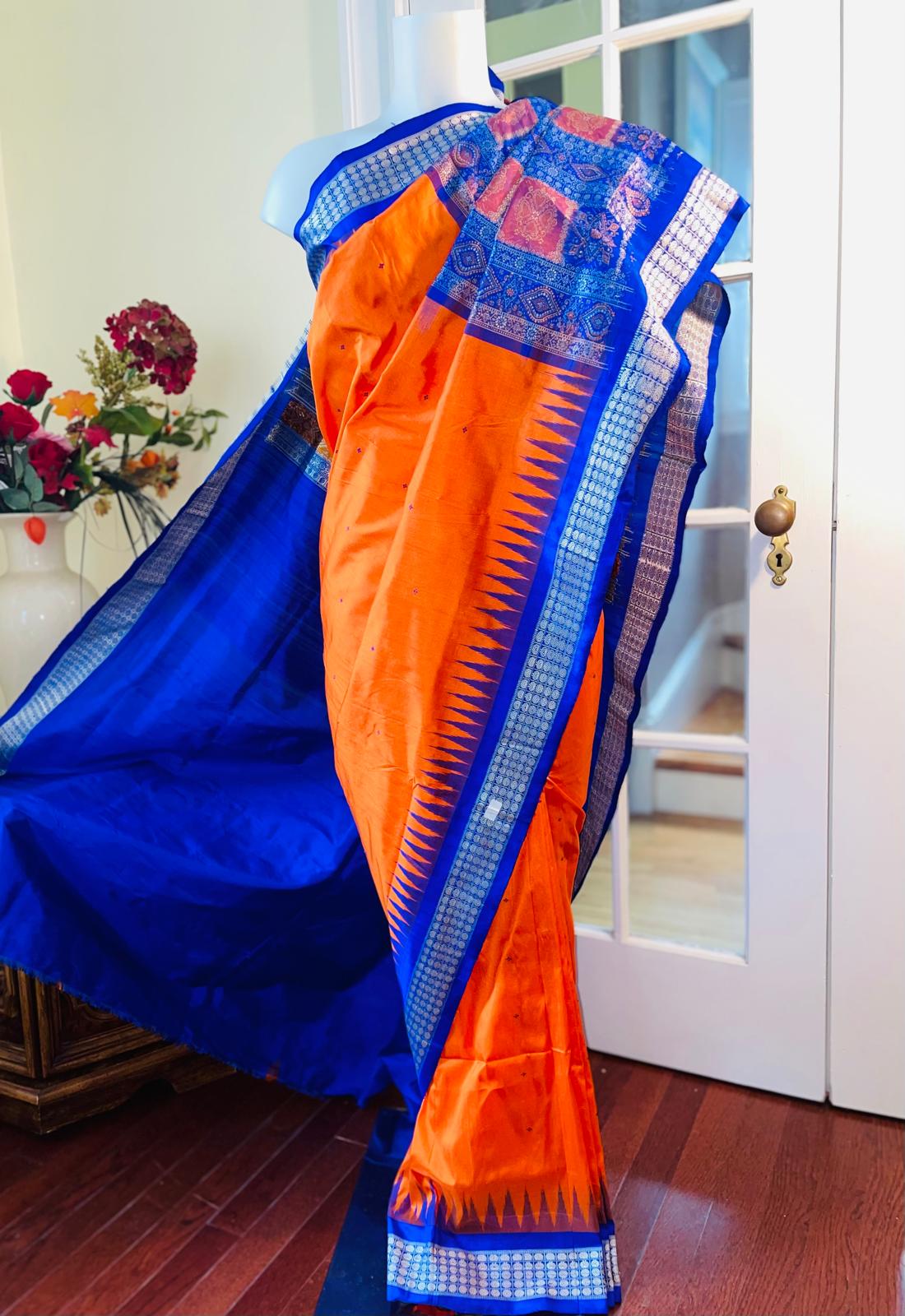 Berhampuri Bomkai Silk Saree