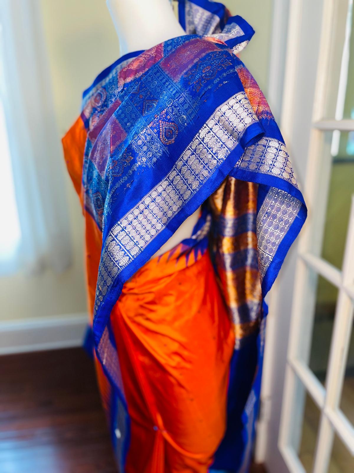 Berhampuri Bomkai Silk Saree