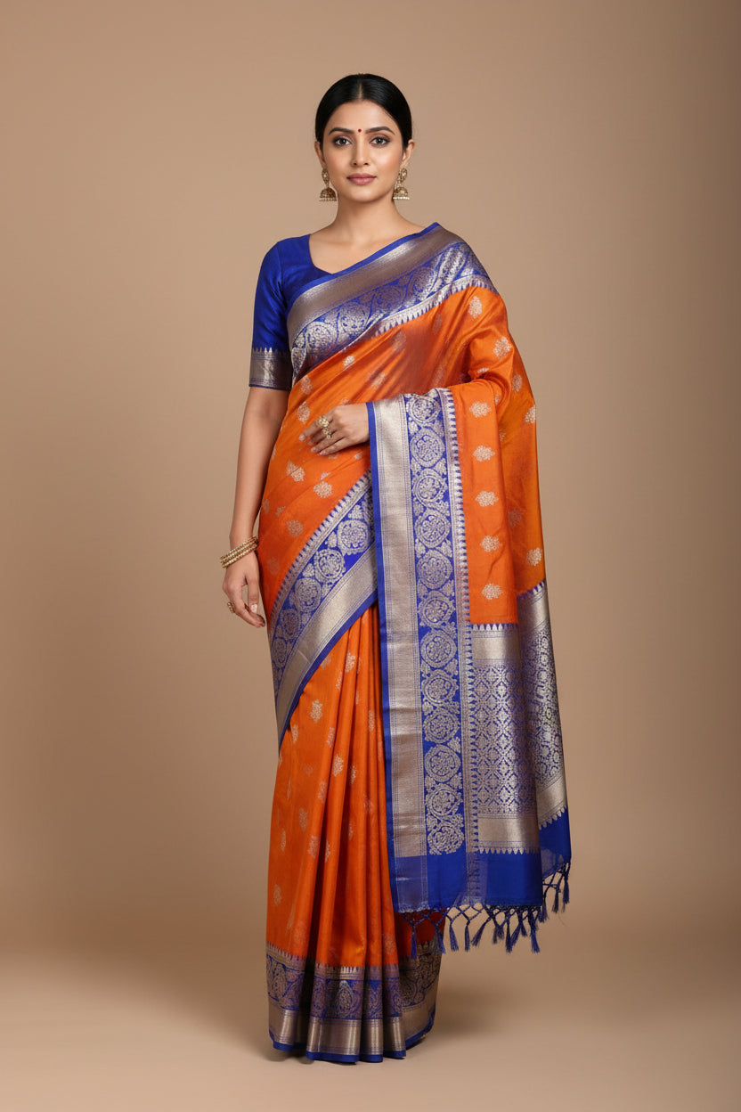 Berhampuri Bomkai silk saree
