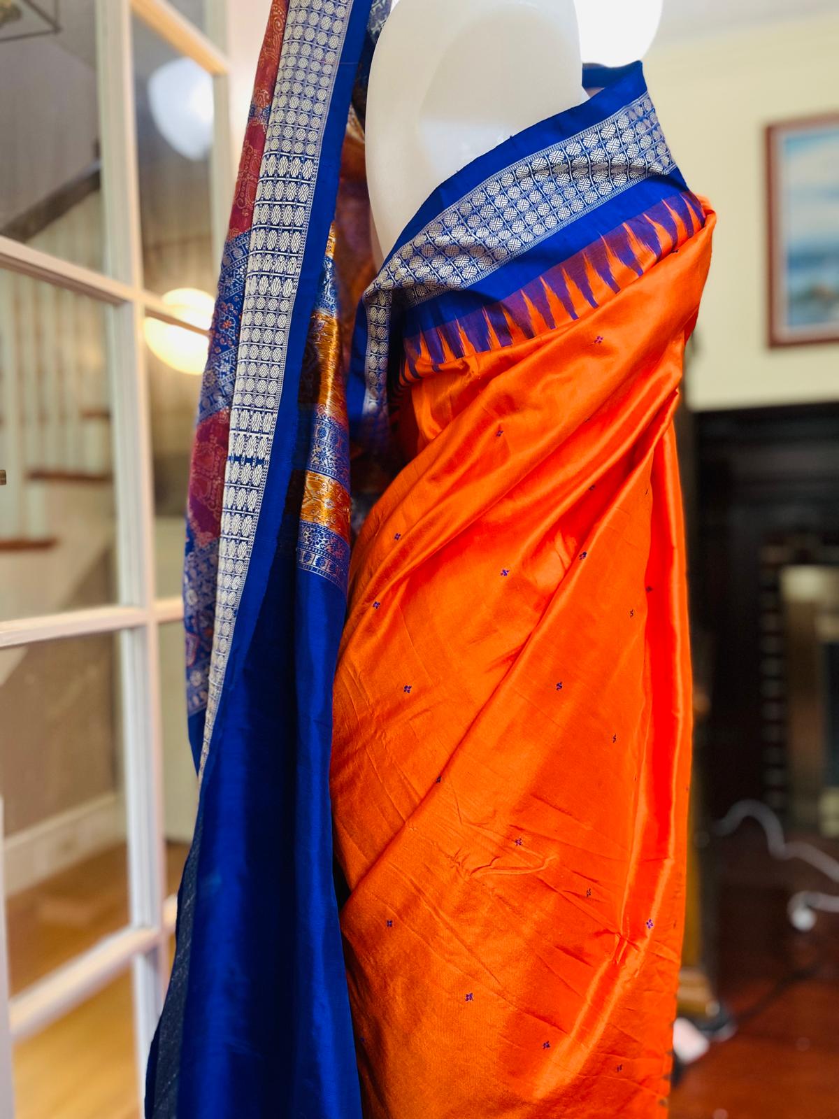 Berhampuri Bomkai Silk Saree