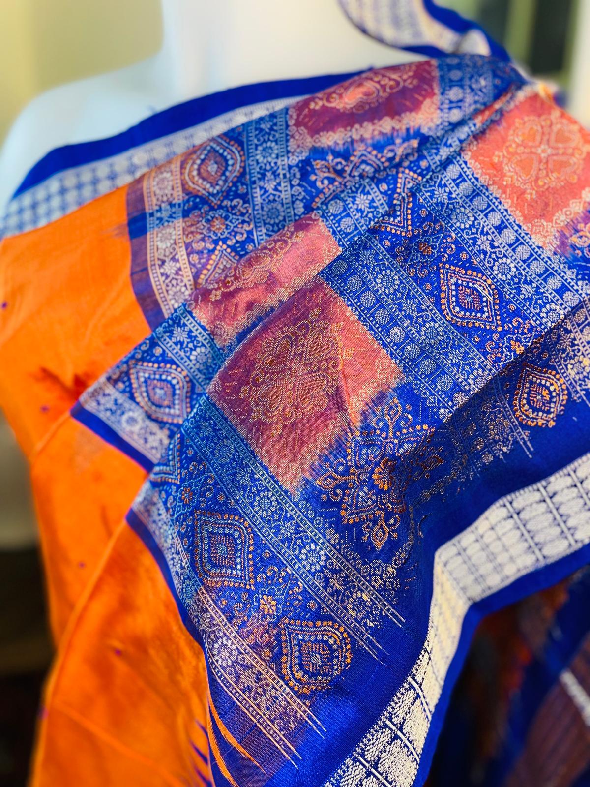 Berhampuri Bomkai Silk Saree