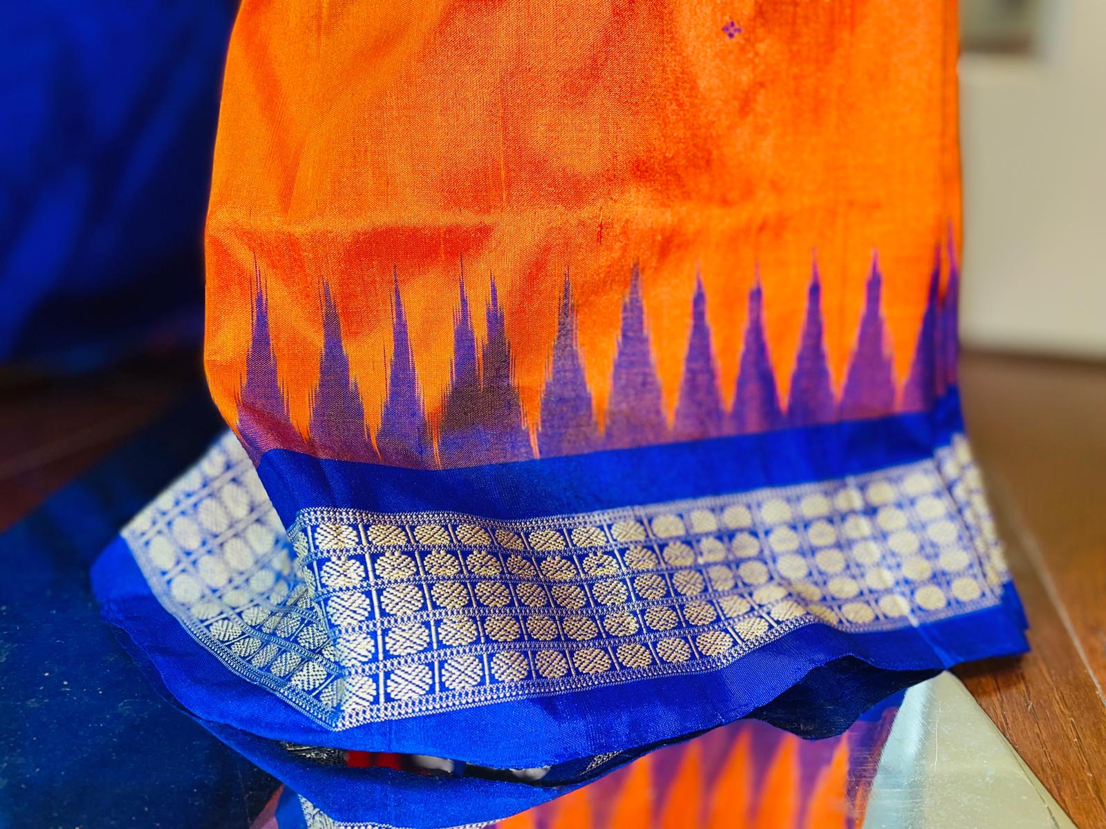 Berhampuri Bomkai Silk Saree