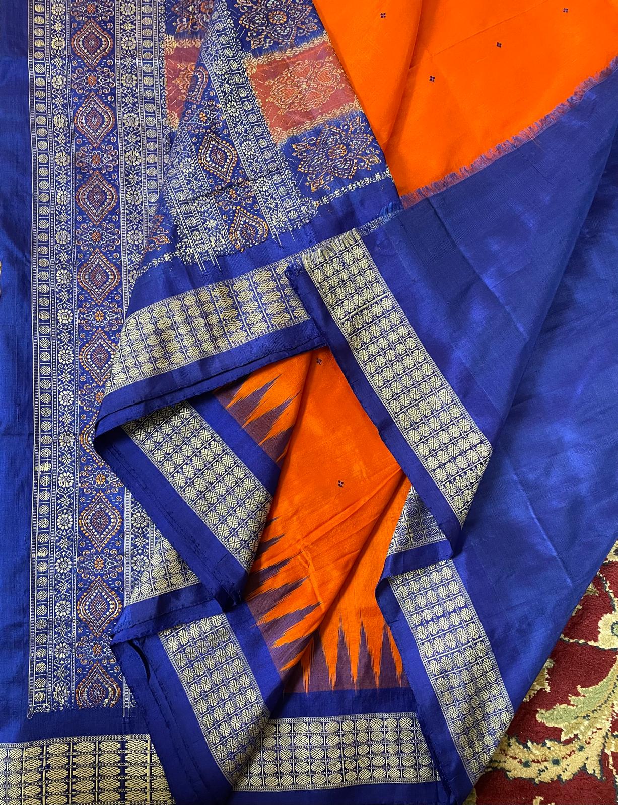 Berhampuri Bomkai Silk Saree