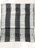 Black & white semi pashmina wool stole