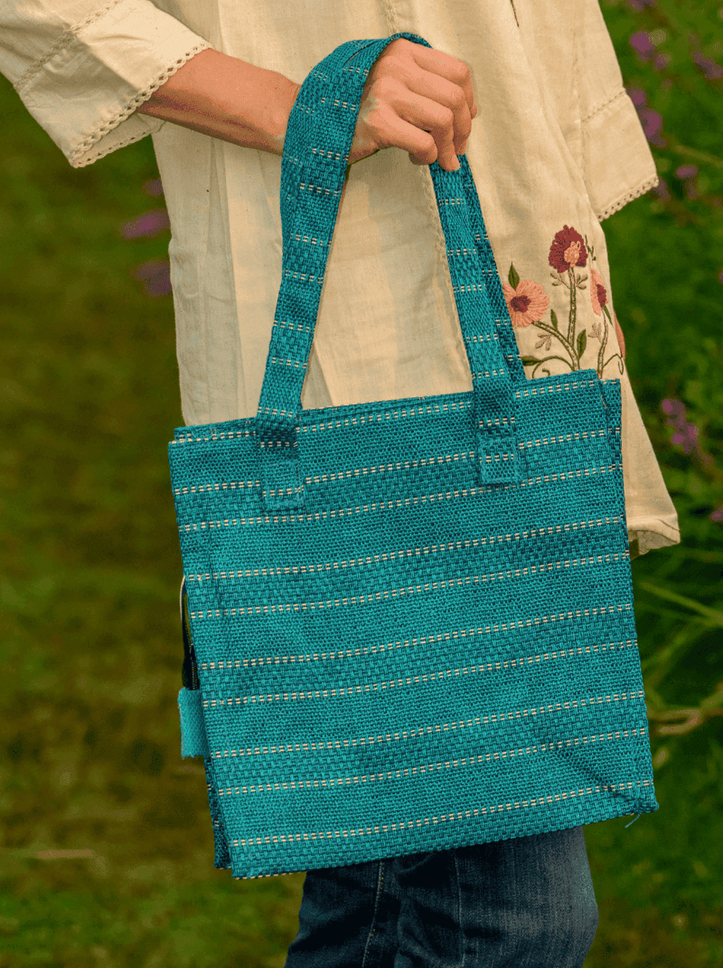 Blue Handbag – Stylish, Sustainable, and Perfect - WOMEN | E-Khadi