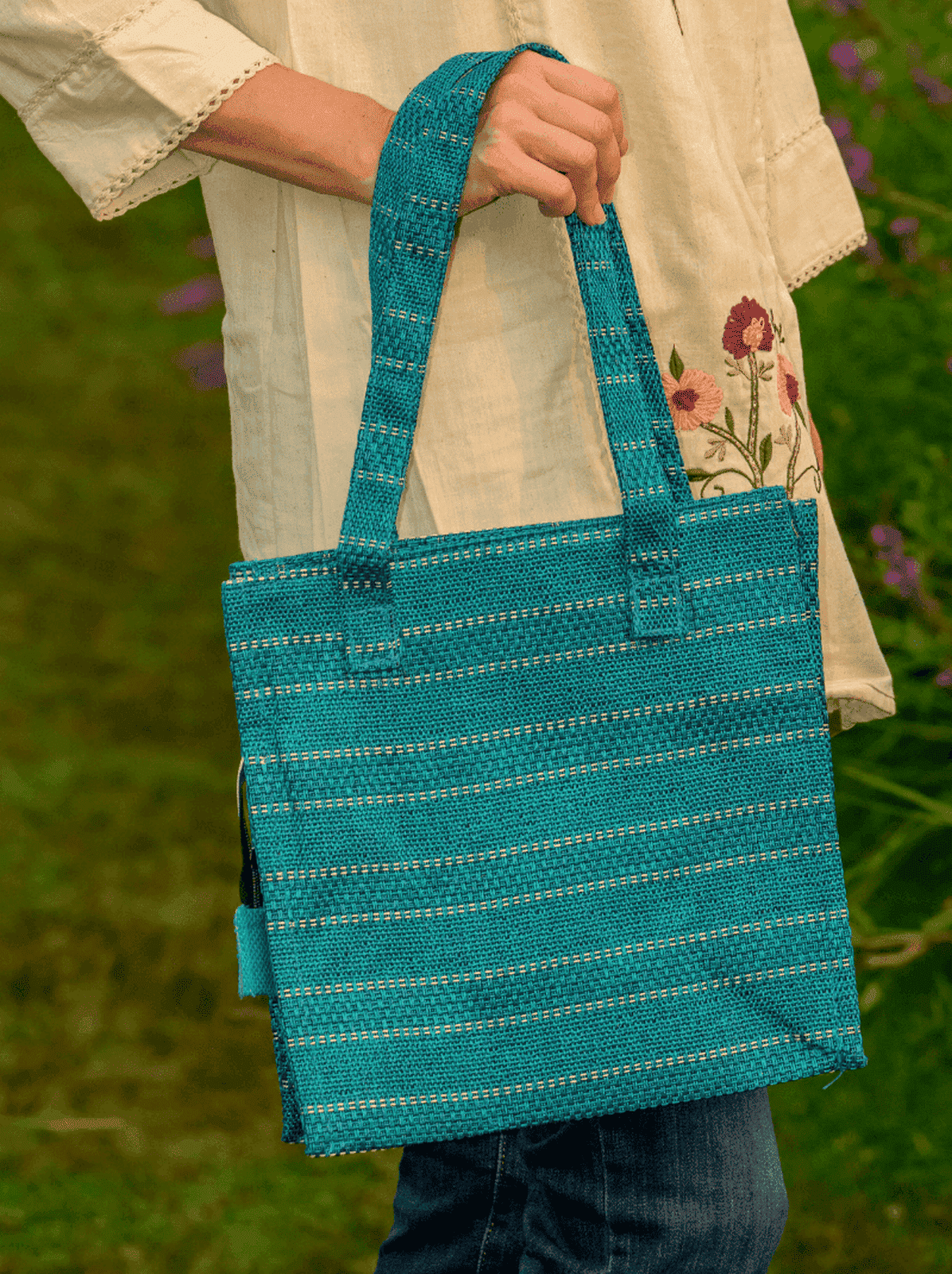 Blue Handbag – Stylish, Sustainable, and Perfect - WOMEN | E-Khadi