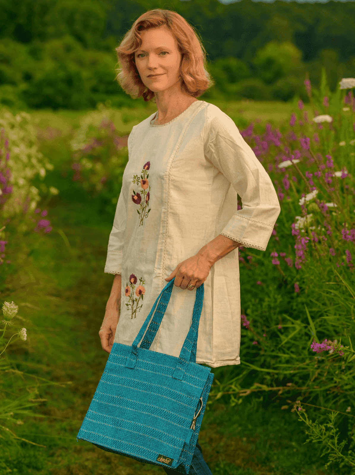 Blue Handbag – Stylish, Sustainable, and Perfect - WOMEN | E-Khadi