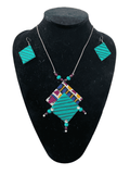 Diamond shape cloth necklace set - Women | E-Khadi