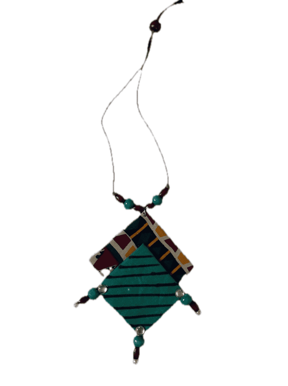 Diamond shape cloth necklace set - Women | E-Khadi