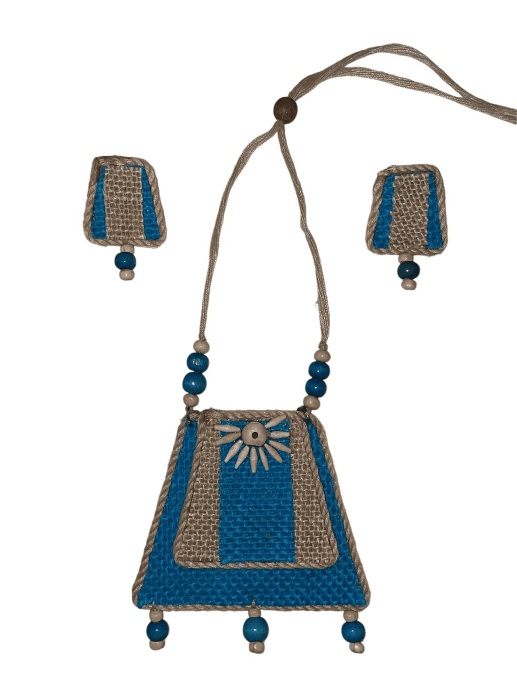 Blue mountain design necklace set