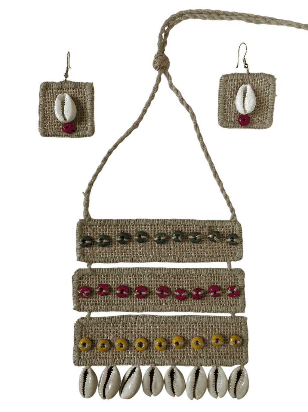 Brick style necklace set
