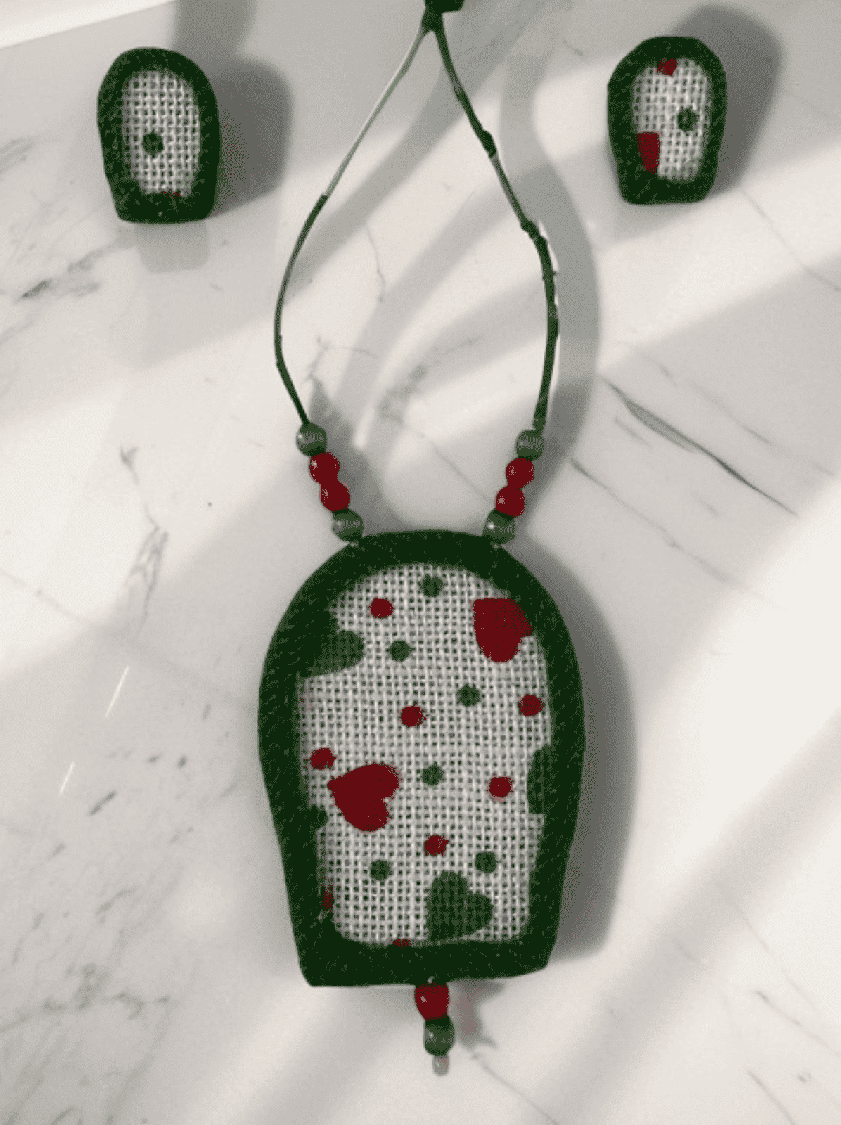 Christmas style robot necklace set