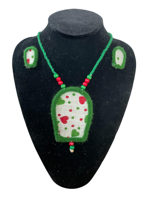 Christmas style robot necklace set
