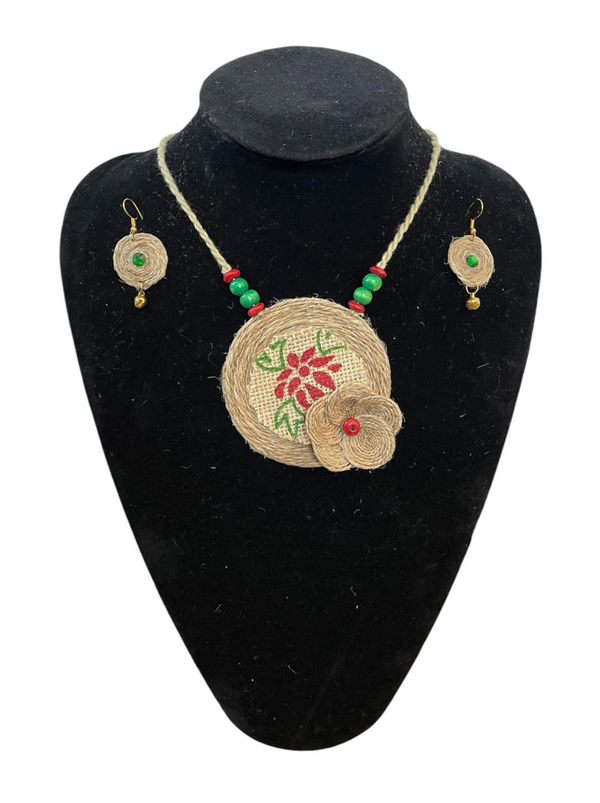 Christmas style flower necklace set