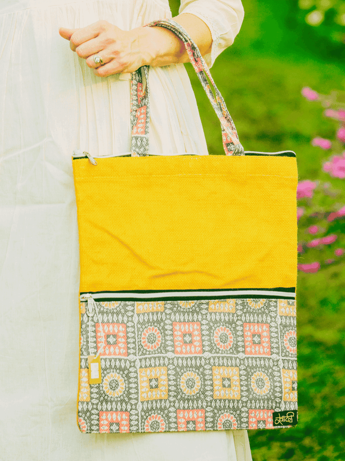 Eco-Conscious Yellow Handbag – Handmade Jute Bag - WOMEN | E-Khadi