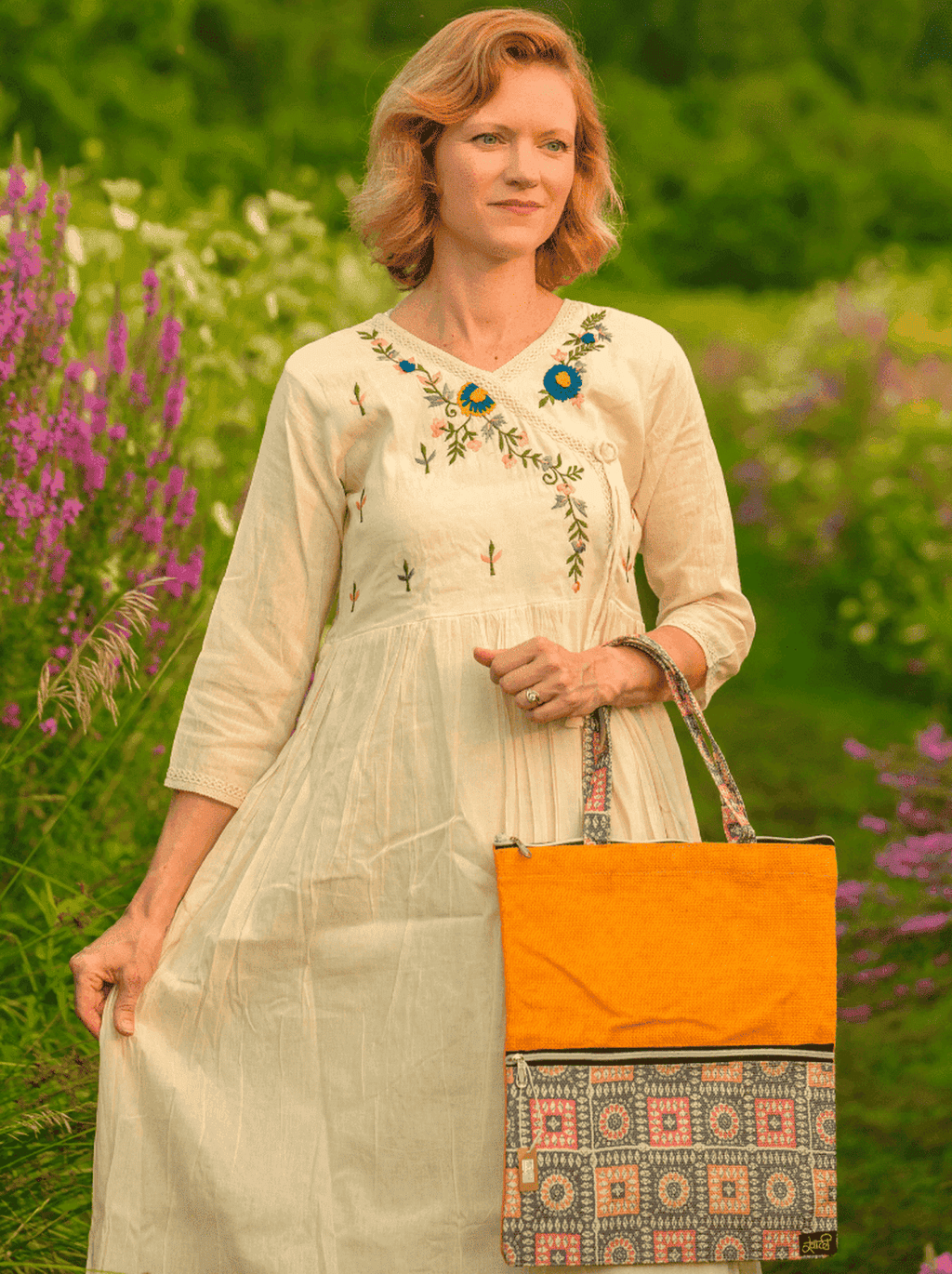 Eco-Friendly Orange Jute Handbag – Sustainable & Stylish - WOMEN | E-Khadi