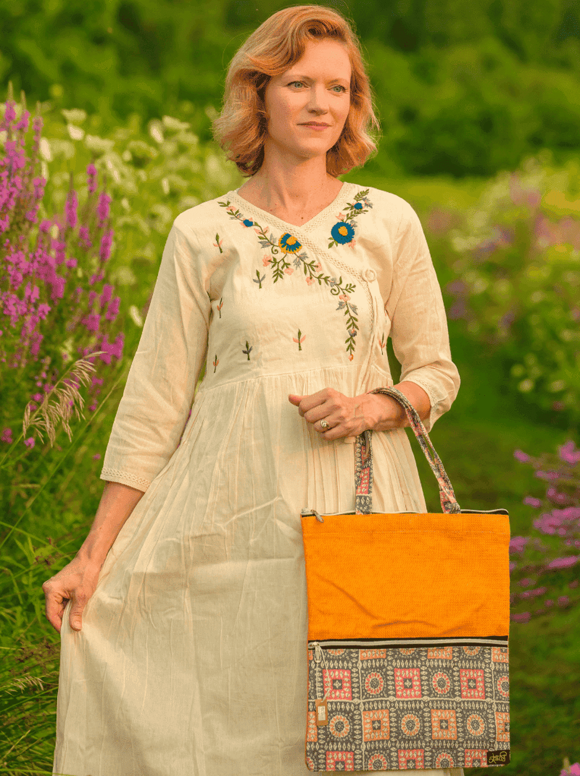 Eco-Friendly Orange Jute Handbag – Sustainable & Stylish - WOMEN | E-Khadi