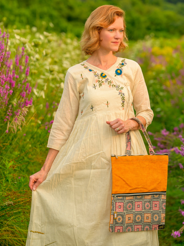 Eco-Friendly Orange Jute Handbag Sustainable Stylish 2