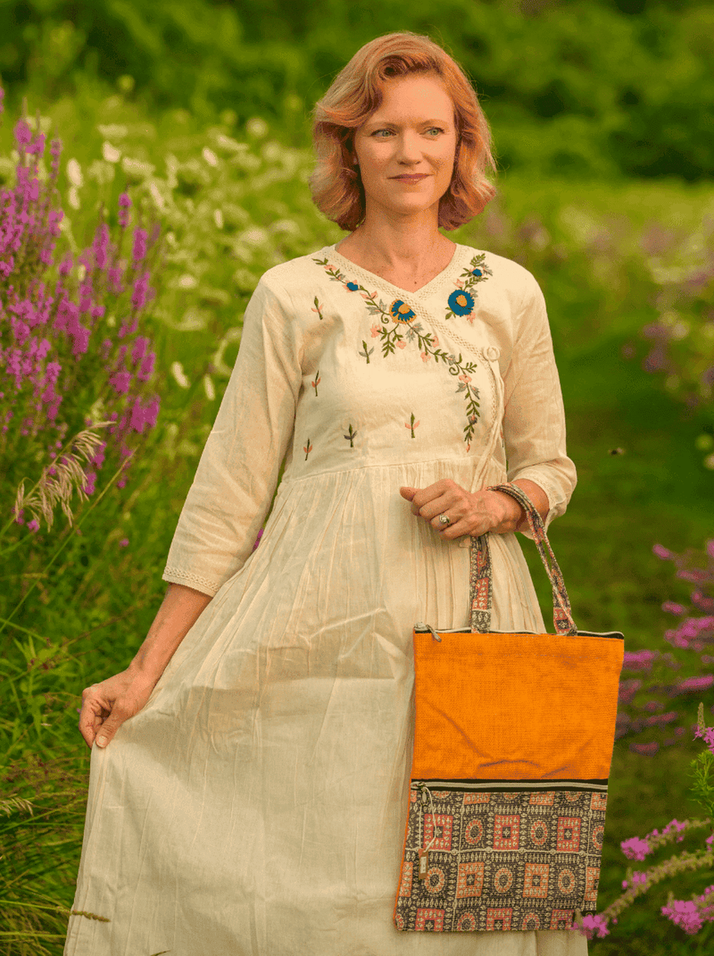 Eco-Friendly Orange Jute Handbag – Sustainable & Stylish - WOMEN | E-Khadi