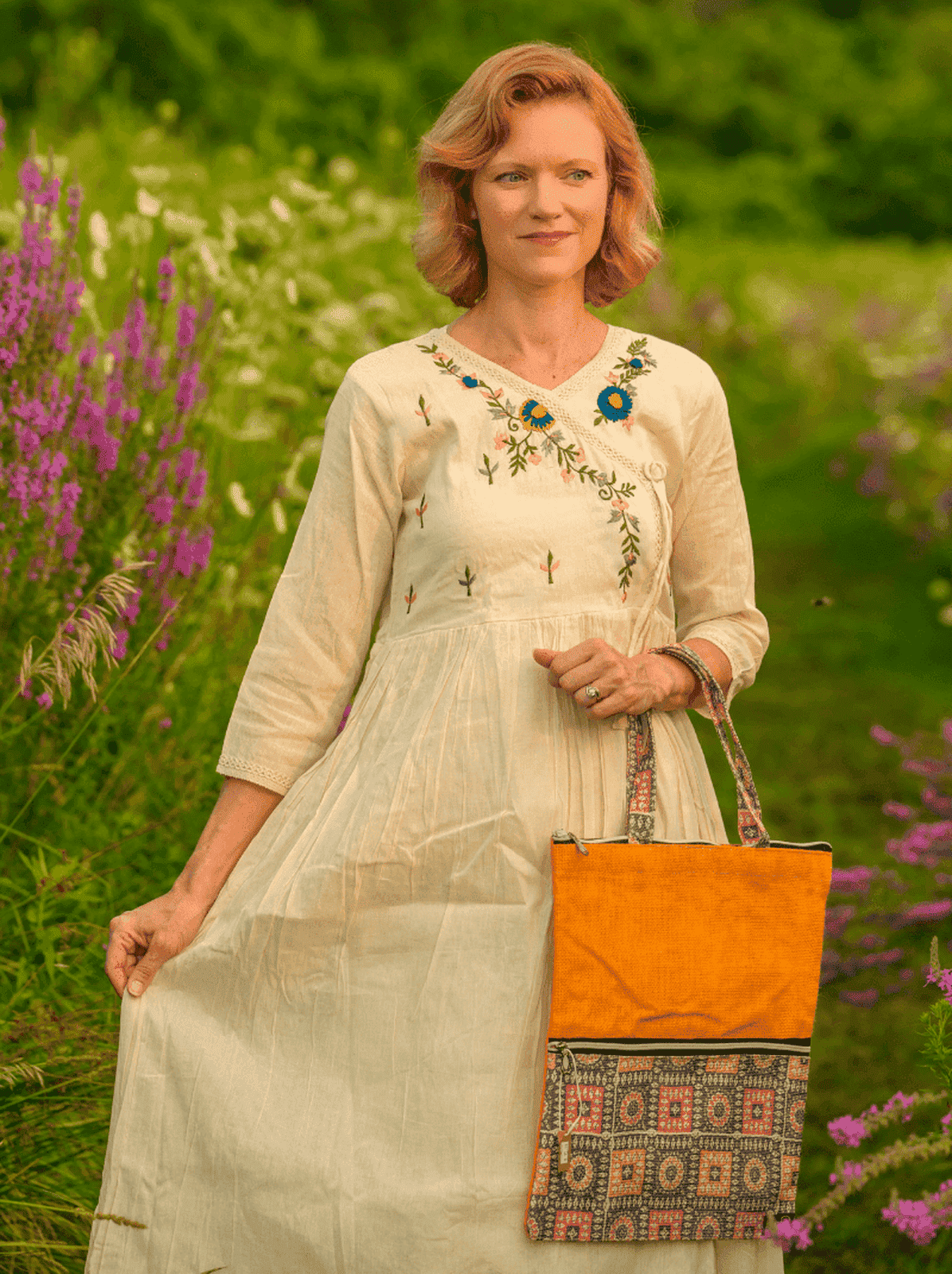 Eco-Friendly Orange Jute Handbag – Sustainable & Stylish - WOMEN | E-Khadi