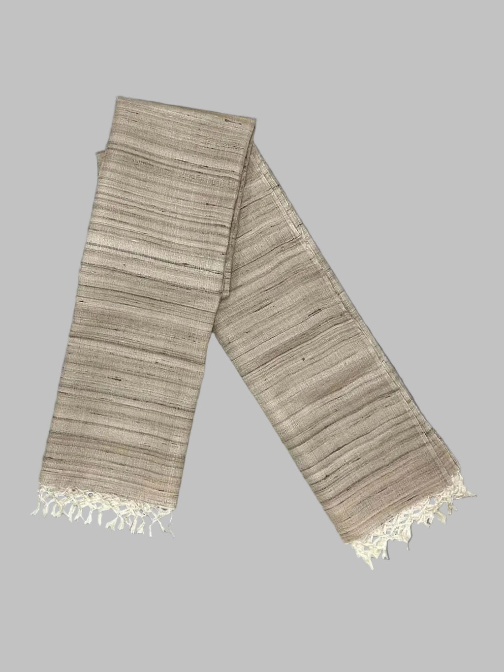 A woven scarf with a textured