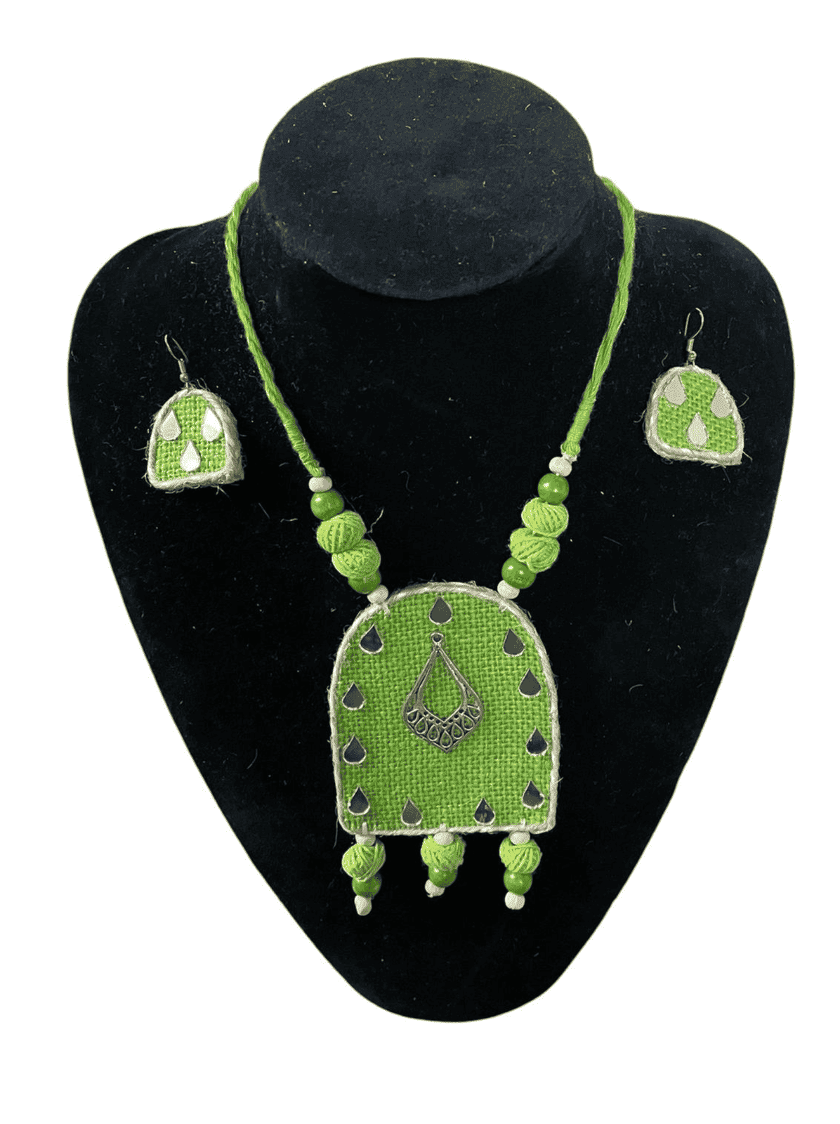 Green Robot shaped necklace set