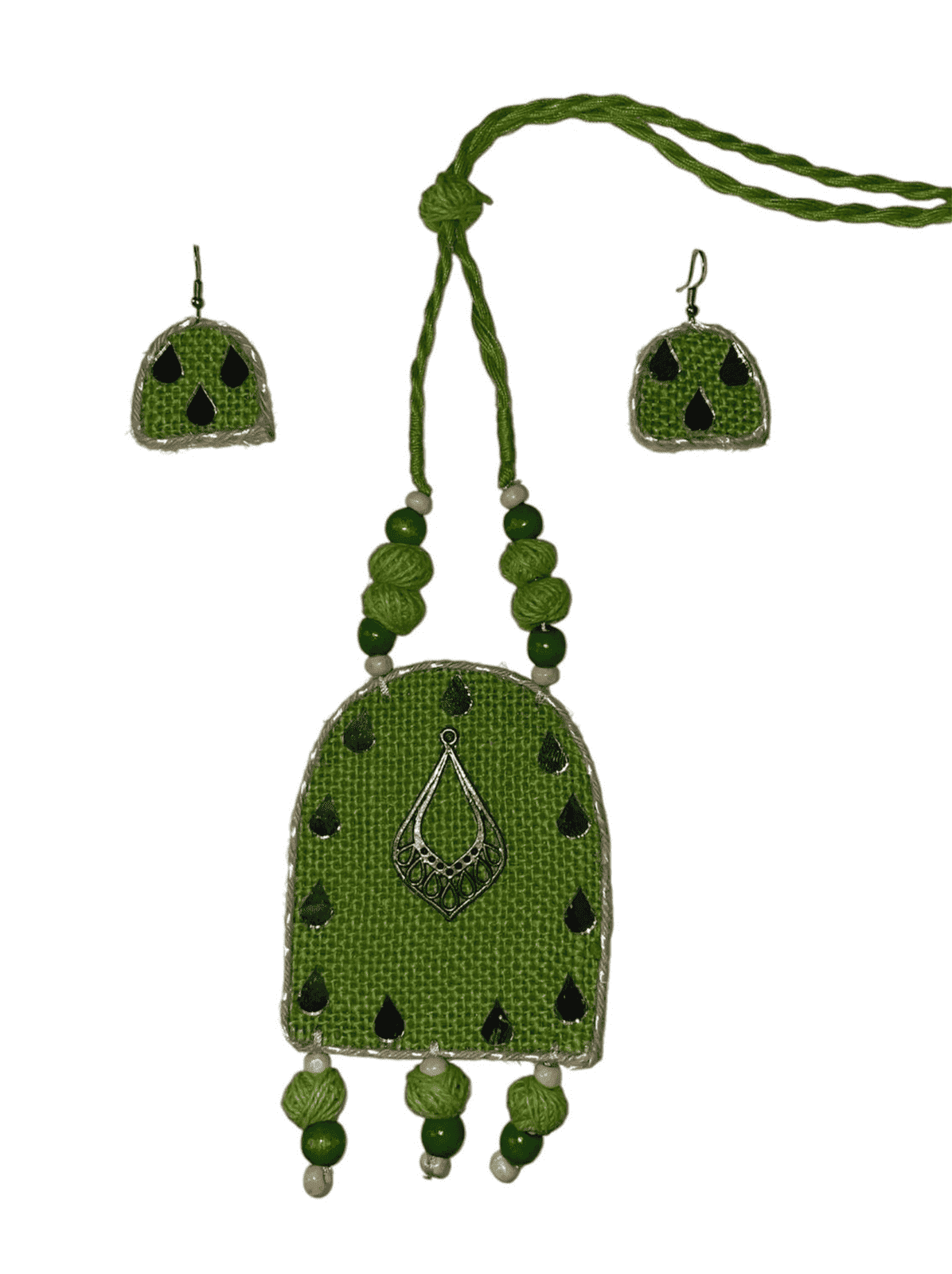 Green Robot shaped necklace set