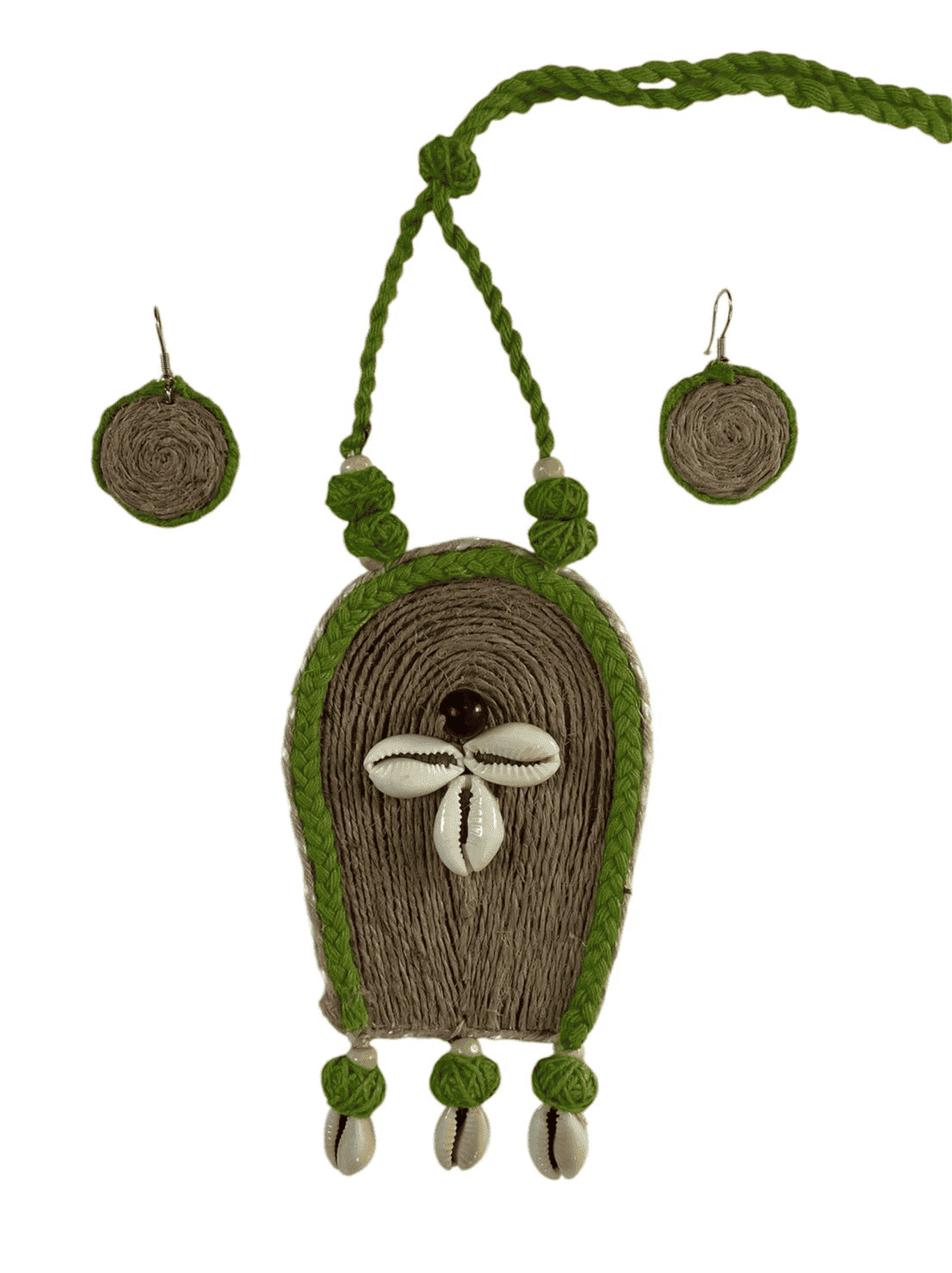 Green robot kawri necklace set