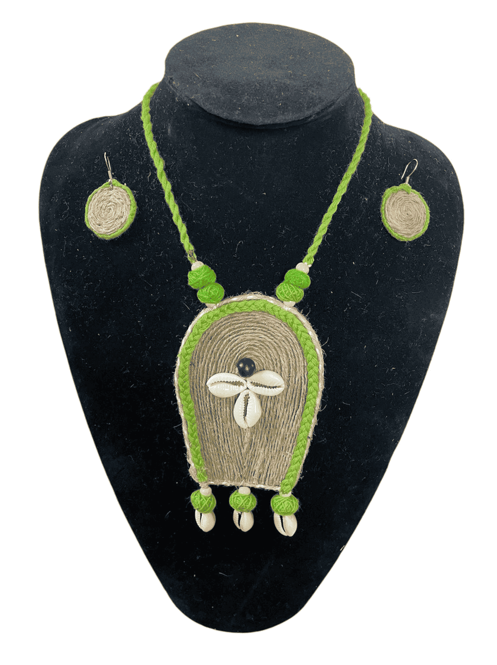 Green robot kawri necklace set