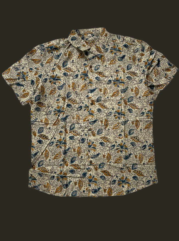Handblock printed kalamkari cotton shirt