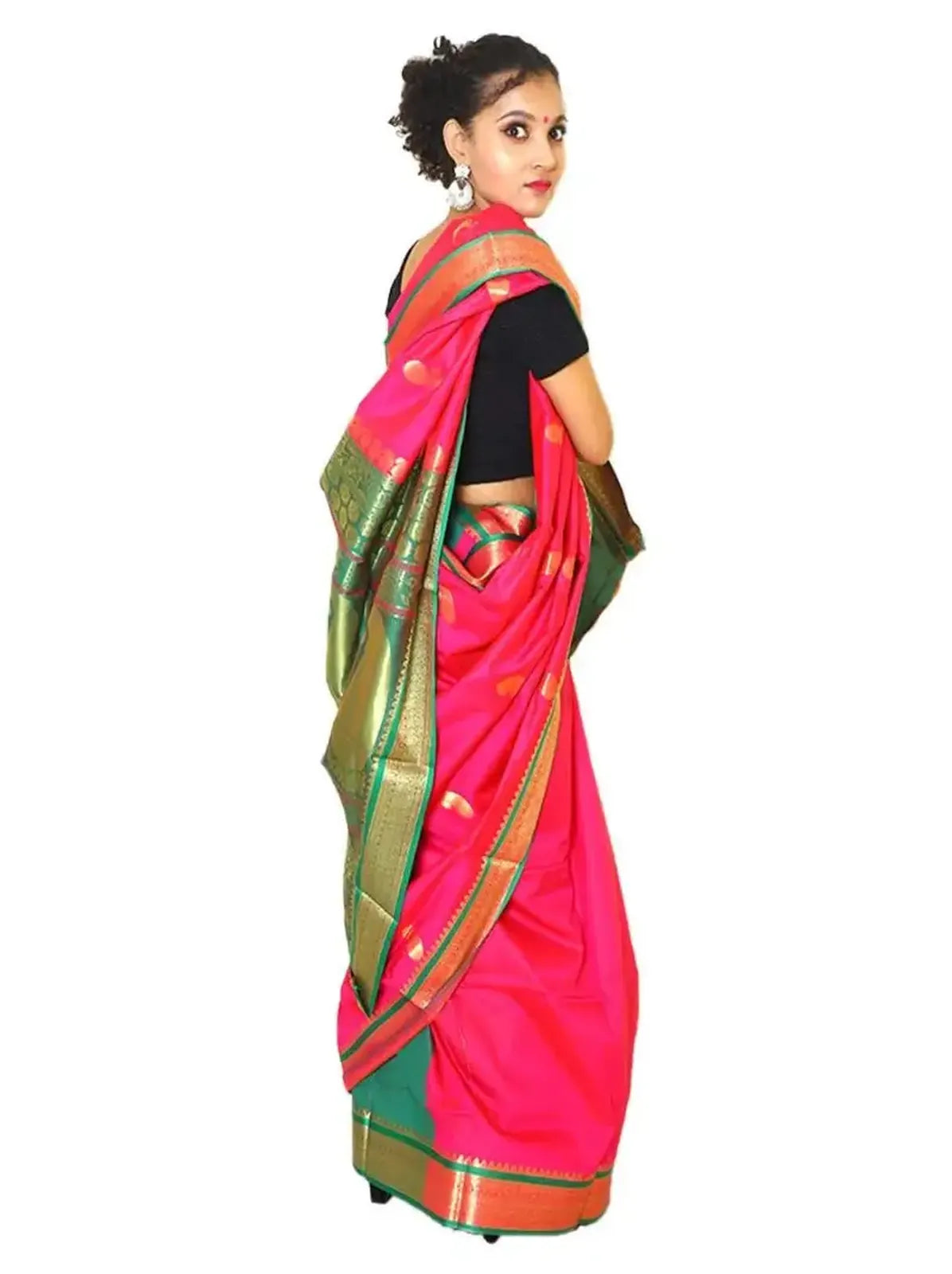 Handloom kanjeevaram silk saree pink