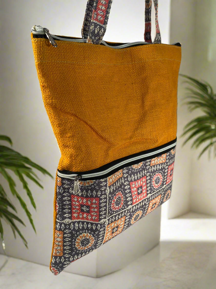 Handwoven Orange HandBag