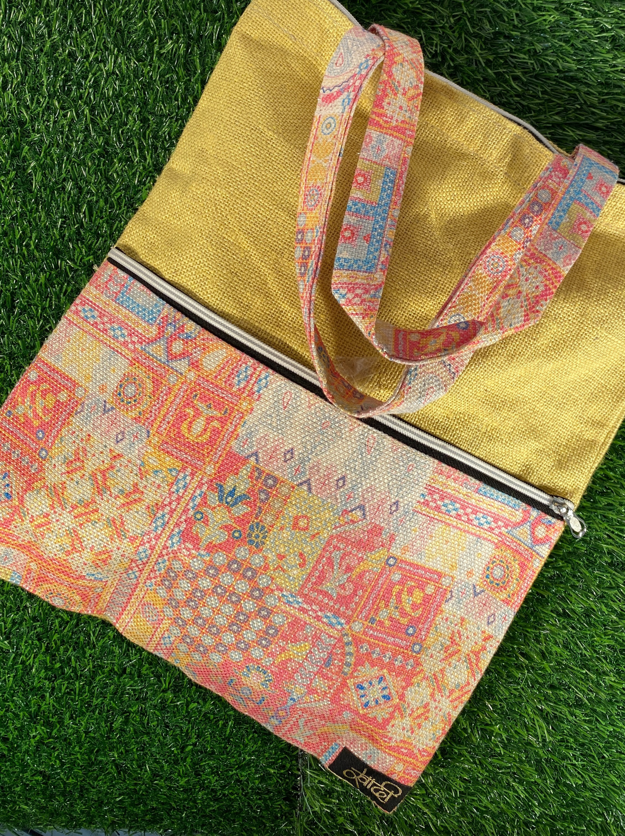 Handwoven Yellow HandBag