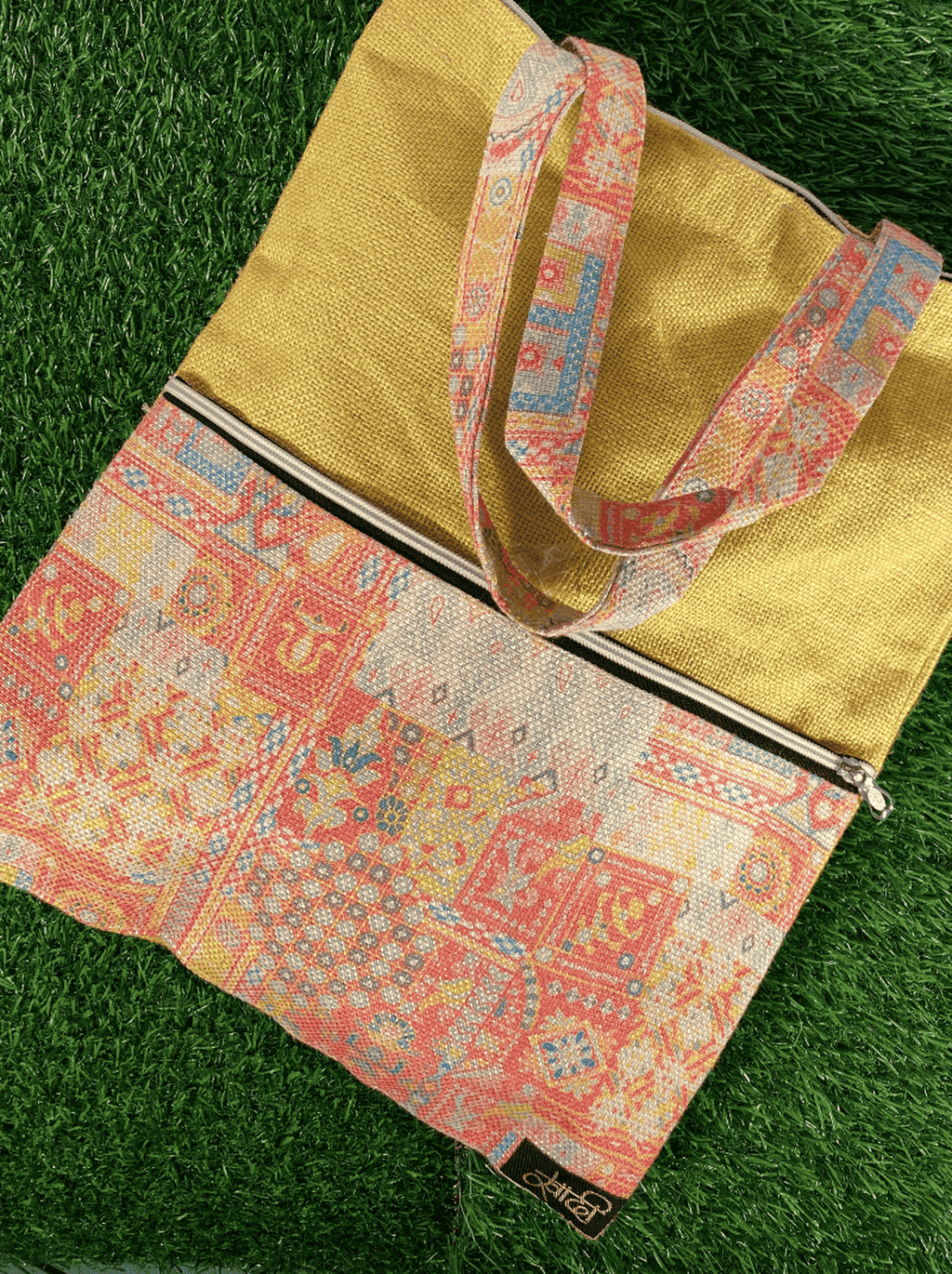 Eco-Conscious Yellow Handbag – Handmade Jute Bag - WOMEN | E-Khadi