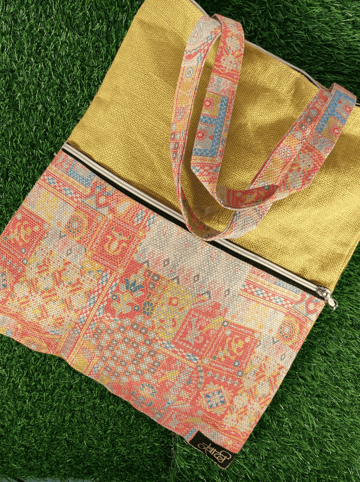 Eco-Conscious Yellow Handbag – Handmade Jute Bag - WOMEN | E-Khadi