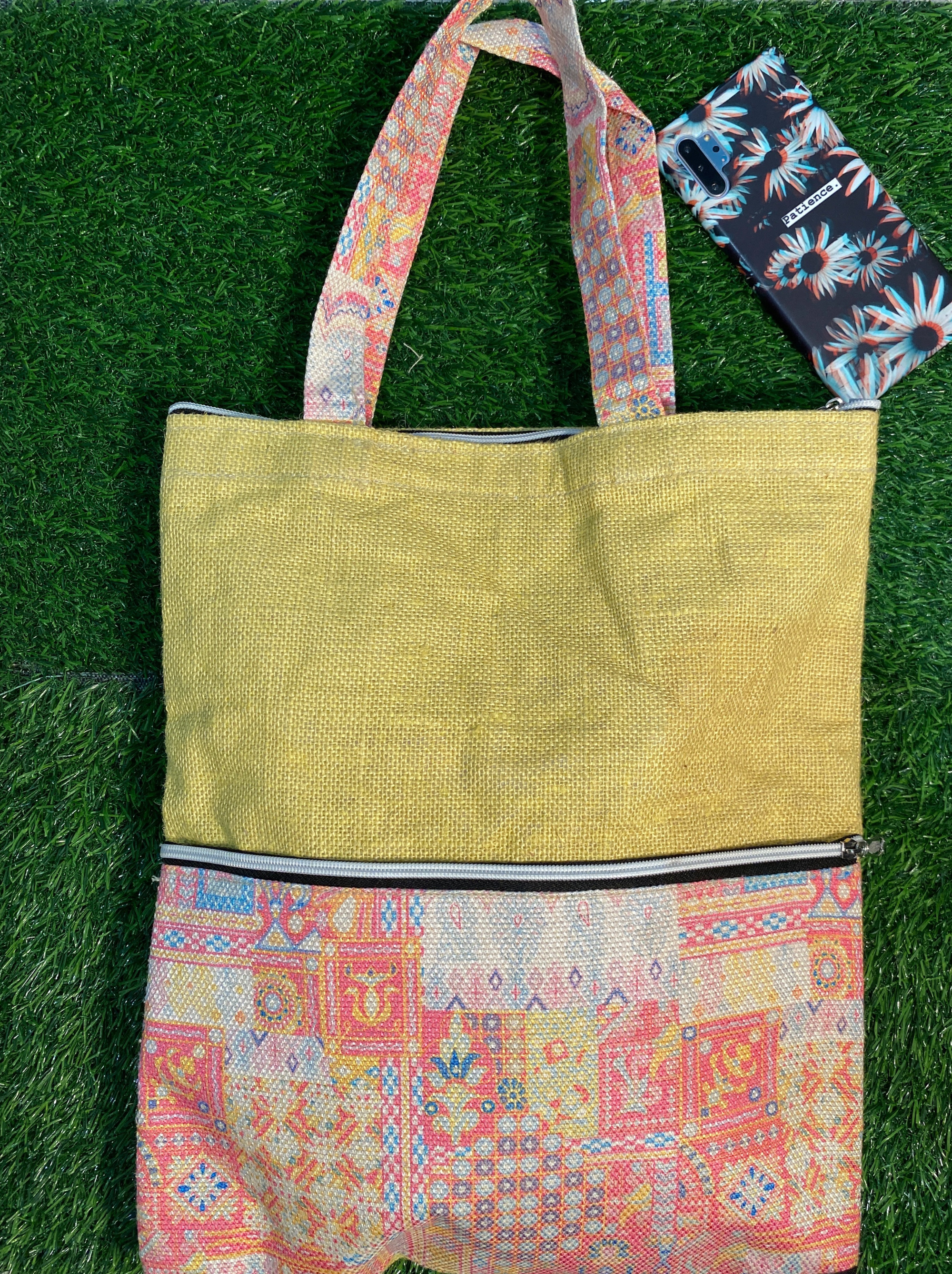 Handwoven Yellow HandBag