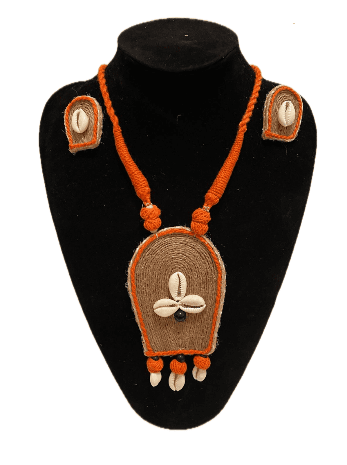 Kawri Orange Tassel Jewelry Set