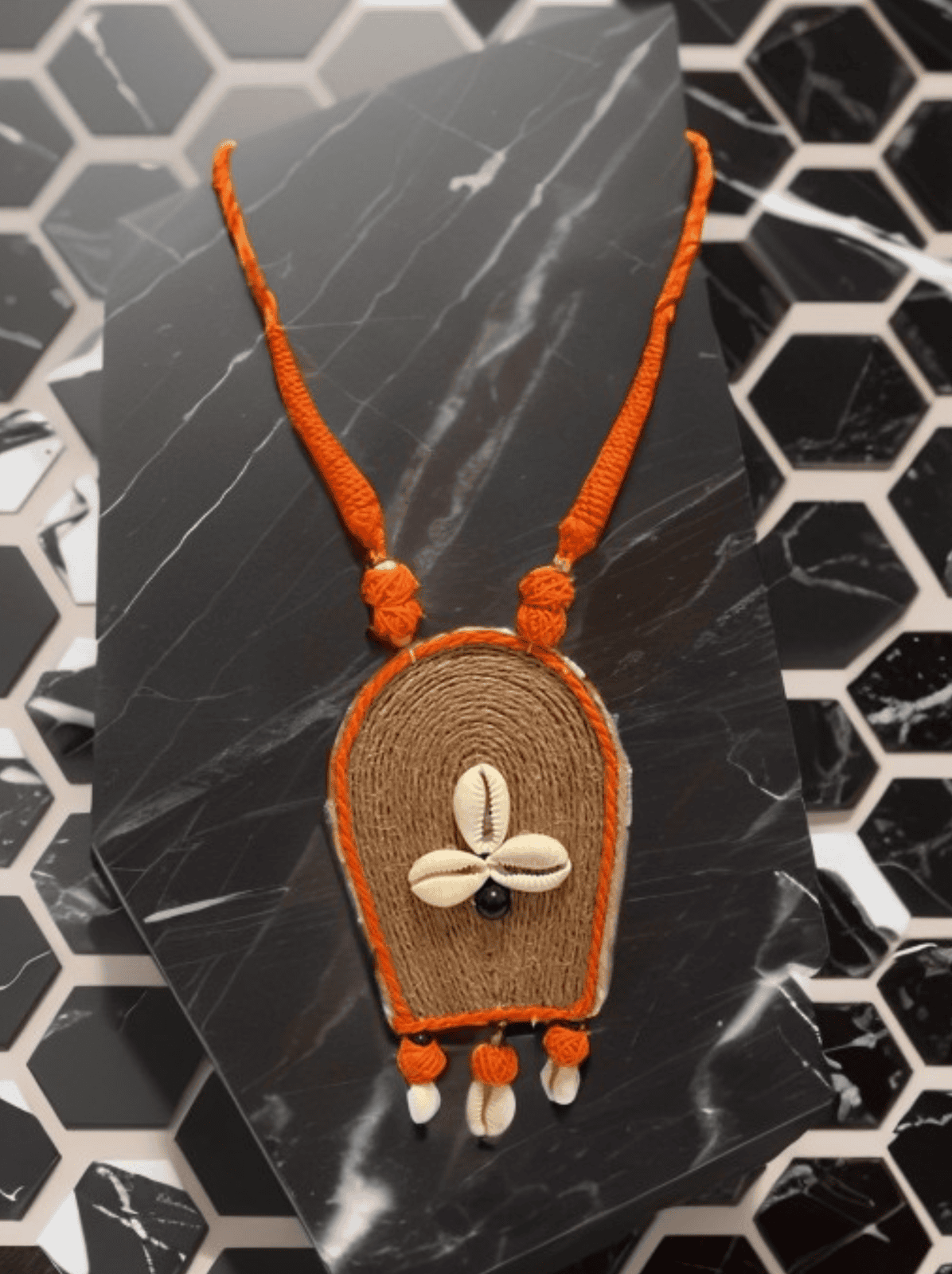 Kawri Orange Tassel Jewelry Set