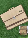 Jute Office Bag – Sustainable, Professional, and Stylish BEIGE JUTE LAPTOP BAG