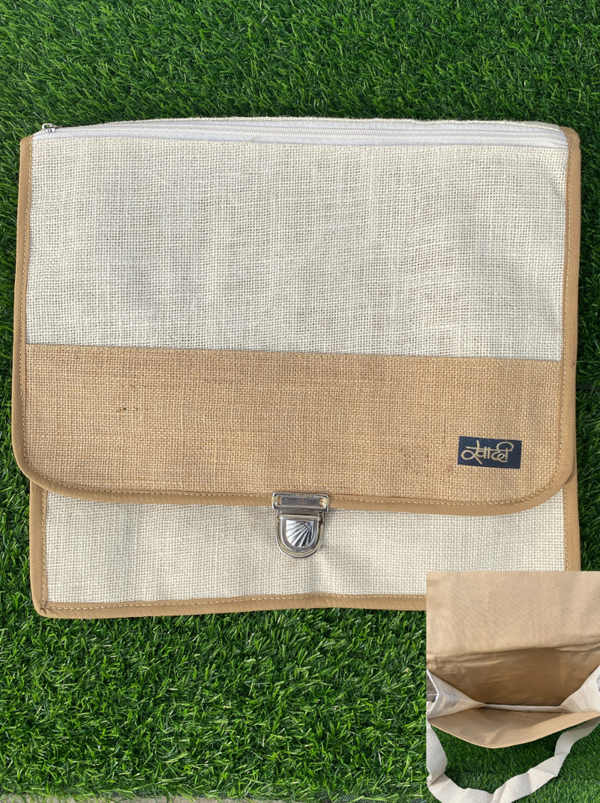 Jute Messenger Bag – Stylish, Sustainable, and Perfect for Everyday Use BEIGE JUTE MESSENGER BAG