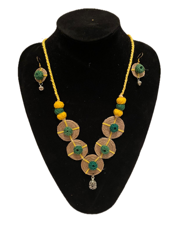 Coin Green Tassel Set