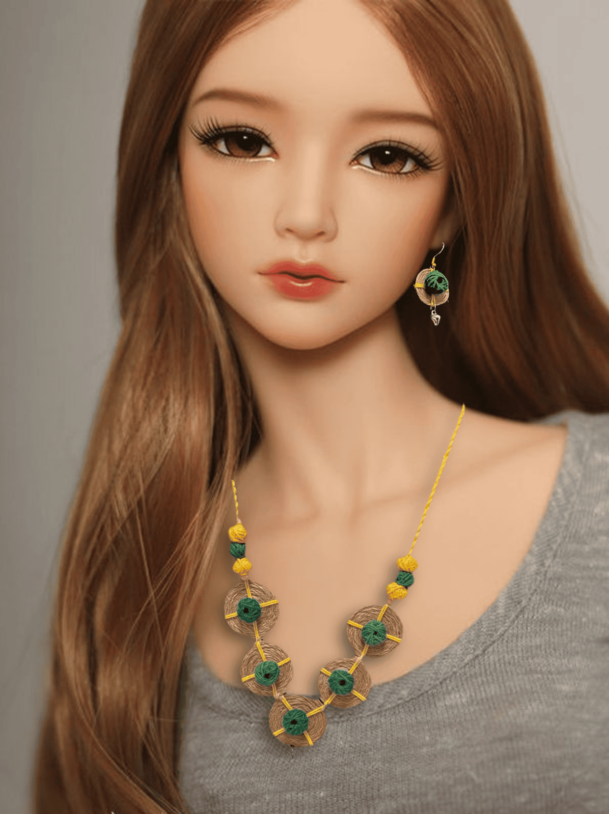 Coin Green Tassel Set